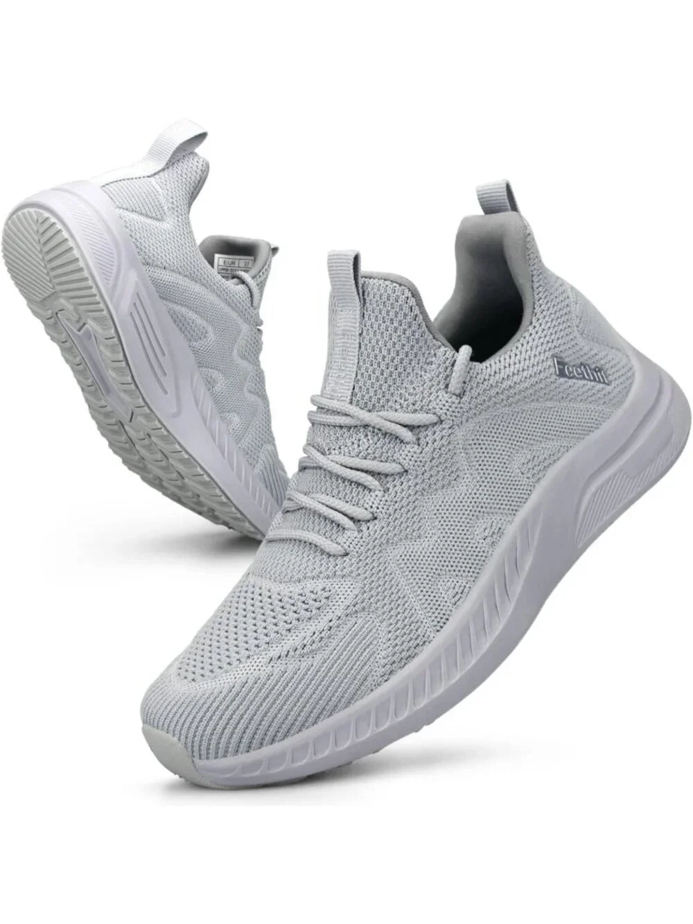 🆕Women's Light Grey Running Shoes Non Slip Gym Tennis Walking Workout Sneakers